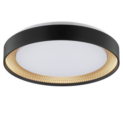 Brilliant - Reguliuojamas LED lubinis šviestuvas WALDO LED/24W/230V 3000-6500K Ø 38,5 cm juoda/auksinė + nuotolinis valdymas