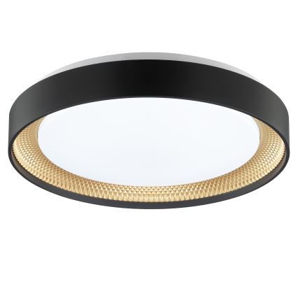 Brilliant - Reguliuojamas LED lubinis šviestuvas WALDO LED/24W/230V 3000-6500K Ø 38,5 cm juoda/auksinė + nuotolinis valdymas