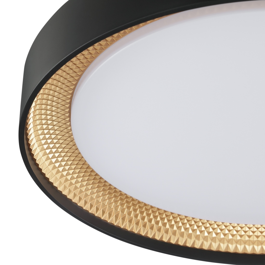 Brilliant - Reguliuojamas LED lubinis šviestuvas WALDO LED/24W/230V 3000-6500K Ø 38,5 cm juoda/auksinė + nuotolinis valdymas