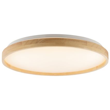 Brilliant - dimeriuojamas LED lubinis šviestuvas ALSON LED/21W/230V 3000-6500K skersm. 49,5 cm, iš kaučiukmedžio + su nuotoliniu pulteliu
