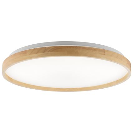 Brilliant - dimeriuojamas LED lubinis šviestuvas ALSON LED/21W/230V 3000-6500K skersm. 49,5 cm, iš kaučiukmedžio + su nuotoliniu pulteliu