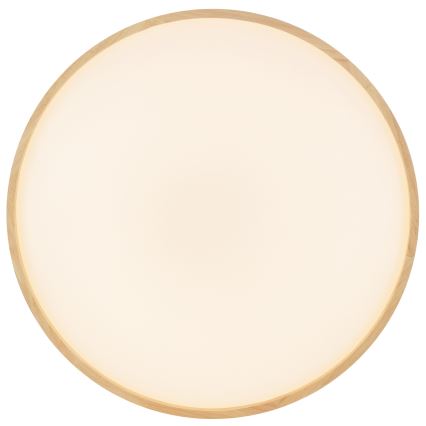 Brilliant - dimeriuojamas LED lubinis šviestuvas ALSON LED/21W/230V 3000-6500K skersm. 49,5 cm, iš kaučiukmedžio + su nuotoliniu pulteliu