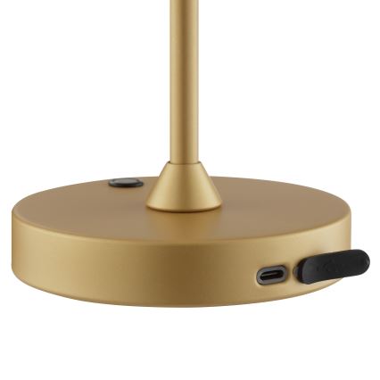 Brilliant - LED dimeriuojama įkraunama jutiklinė lauko stalinė lempa ELORA LED/2,5W/5V 2700K 2600 mAh IP44 auksinė