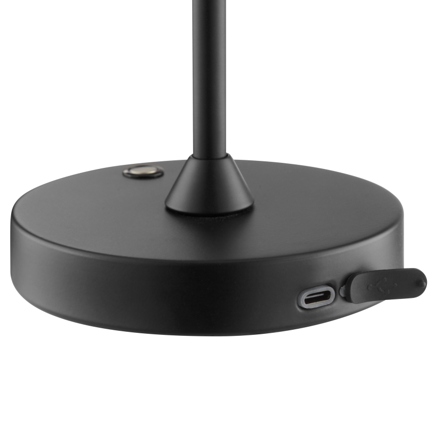 Brilliant - įkraunama, lietimui jautri lauko stalinė lempa ELORA su reguliuojamu ryškumu LED/2,5W/5V 2700K 2600 mAh IP44 juoda