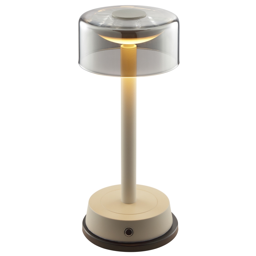 Brilliant - LED Reguliuojamo ryškumo įkraunama jutiklinė lauko stalinė lempa RAZOR LED/2,5W/5V 2700K 2600 mAh IP44 pilka