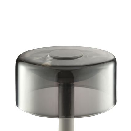 Brilliant - LED Reguliuojamo ryškumo įkraunama jutiklinė lauko stalinė lempa RAZOR LED/2,5W/5V 2700K 2600 mAh IP44 pilka