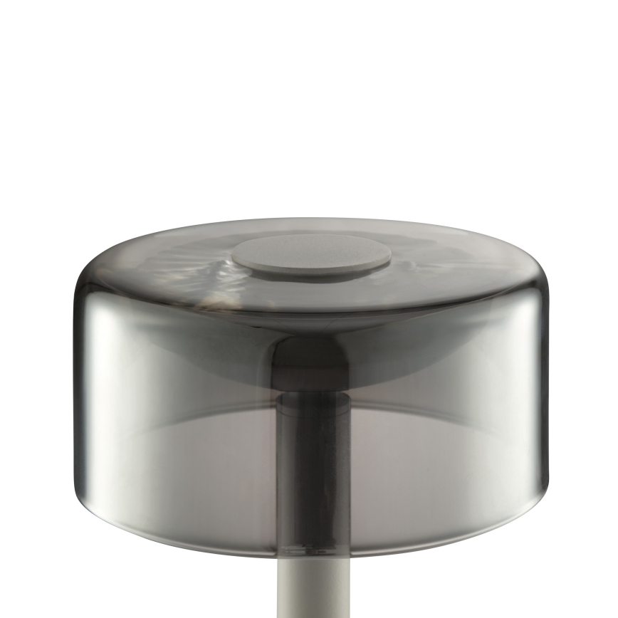 Brilliant - LED Reguliuojamo ryškumo įkraunama jutiklinė lauko stalinė lempa RAZOR LED/2,5W/5V 2700K 2600 mAh IP44 pilka