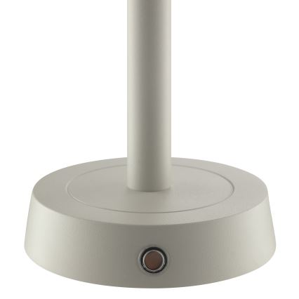 Brilliant - LED Reguliuojamo ryškumo įkraunama jutiklinė lauko stalinė lempa RAZOR LED/2,5W/5V 2700K 2600 mAh IP44 pilka