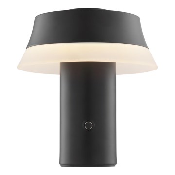 Brilliant - jutiklinė įkraunama stalinė LED lempa KINICH, reguliuojamas ryškumas, 2,5W/5V, 2700K, 2600 mAh, juoda