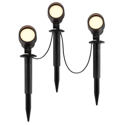 Brilliant - KAMARA LED lauko šviestuvų komplektas, 3 vnt., 8,5W/230V, IP44, juodas