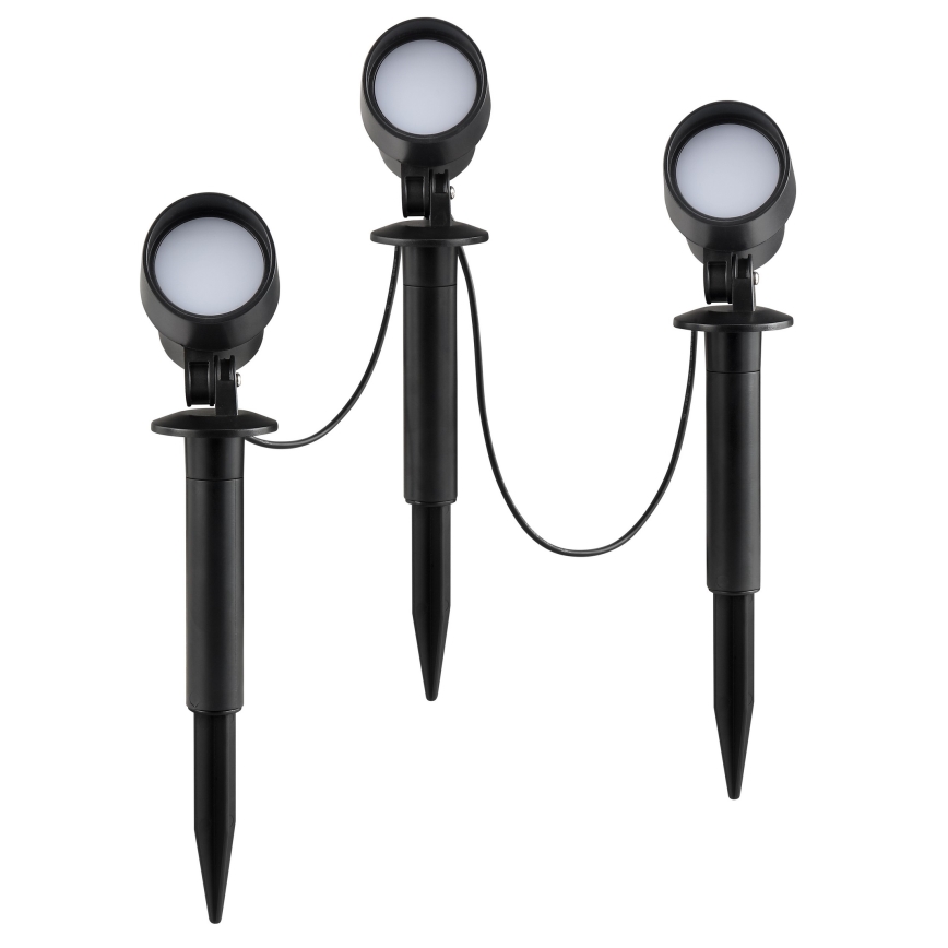 Brilliant - KAMARA LED lauko šviestuvų komplektas, 3 vnt., 8,5W/230V, IP44, juodas