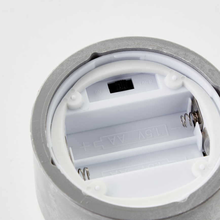Brilliant - Komplektas 3x LED žvakės BOUGIE LED/2xAA IP44 pilka/balta