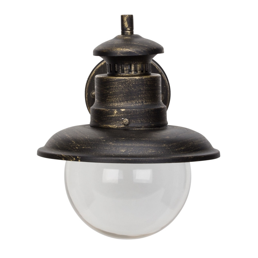 Brilliant - Lauko sieninis šviestuvas ARTU 1xE27/60W/230V IP44 patina/auksas