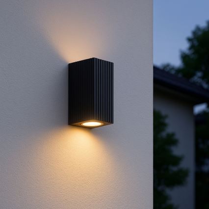 Brilliant - Lauko sieninis šviestuvas JELANI 2xGU10/10W/230V IP44 juoda