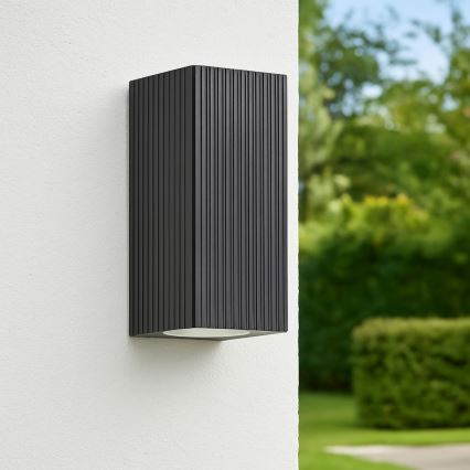 Brilliant - Lauko sieninis šviestuvas JELANI 2xGU10/10W/230V IP44 juoda