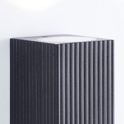 Brilliant - Lauko sieninis šviestuvas JELANI 2xGU10/10W/230V IP44 juoda