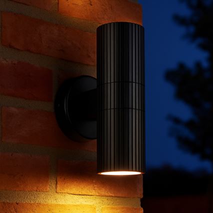 Brilliant - Lauko sieninis šviestuvas KEOLA 2xGU10/10W/230V IP44 juoda