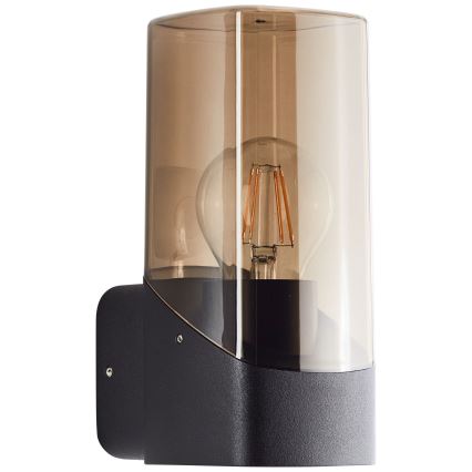 Brilliant - Lauko sieninis šviestuvas MINOU 1xE27/10W/230V IP44 juoda/dūminis