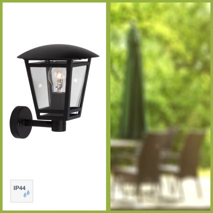 Brilliant - Lauko sieninis šviestuvas RILEY 1xE27/40W/230V IP44 juodas
