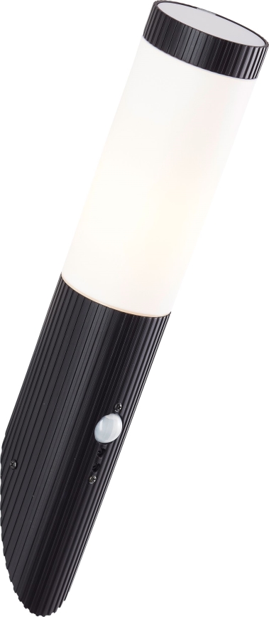 Brilliant - Lauko sieninis šviestuvas su jutikliu KALEO 1xE27/10W/230V IP44 juoda
