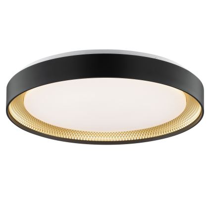 Brilliant - reguliuojamas LED lubinis šviestuvas WALDO LED/36W/230V 3000-6500K skersmuo 48,5 cm juoda/auksinė + nuotolinio valdymo pultelis