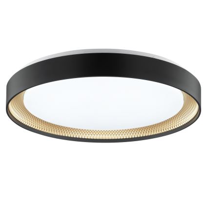 Brilliant - reguliuojamas LED lubinis šviestuvas WALDO LED/36W/230V 3000-6500K skersmuo 48,5 cm juoda/auksinė + nuotolinio valdymo pultelis