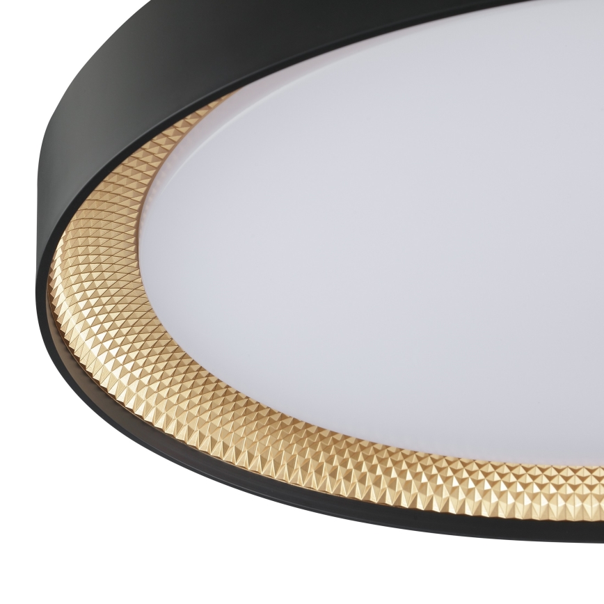 Brilliant - reguliuojamas LED lubinis šviestuvas WALDO LED/36W/230V 3000-6500K skersmuo 48,5 cm juoda/auksinė + nuotolinio valdymo pultelis