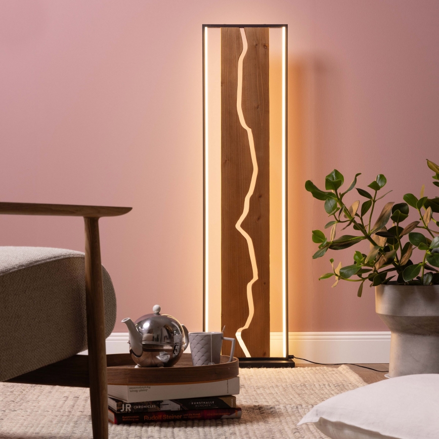 Brilliant - LED grindinė lempa THUNDER LED/18W/230V, pušies apdaila