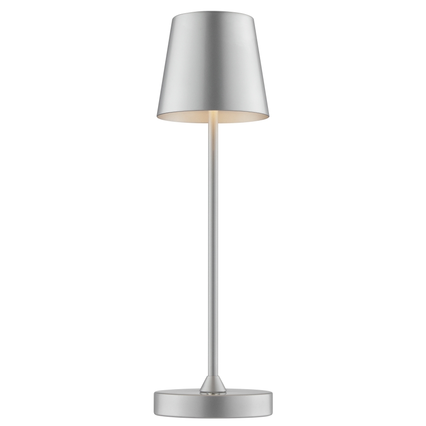 Brilliant - LED reguliuojama įkraunama jutiklinė lauko stalinė lempa ELORA LED/2,5W/5V 2700K 2600 mAh IP44 sidabrinė