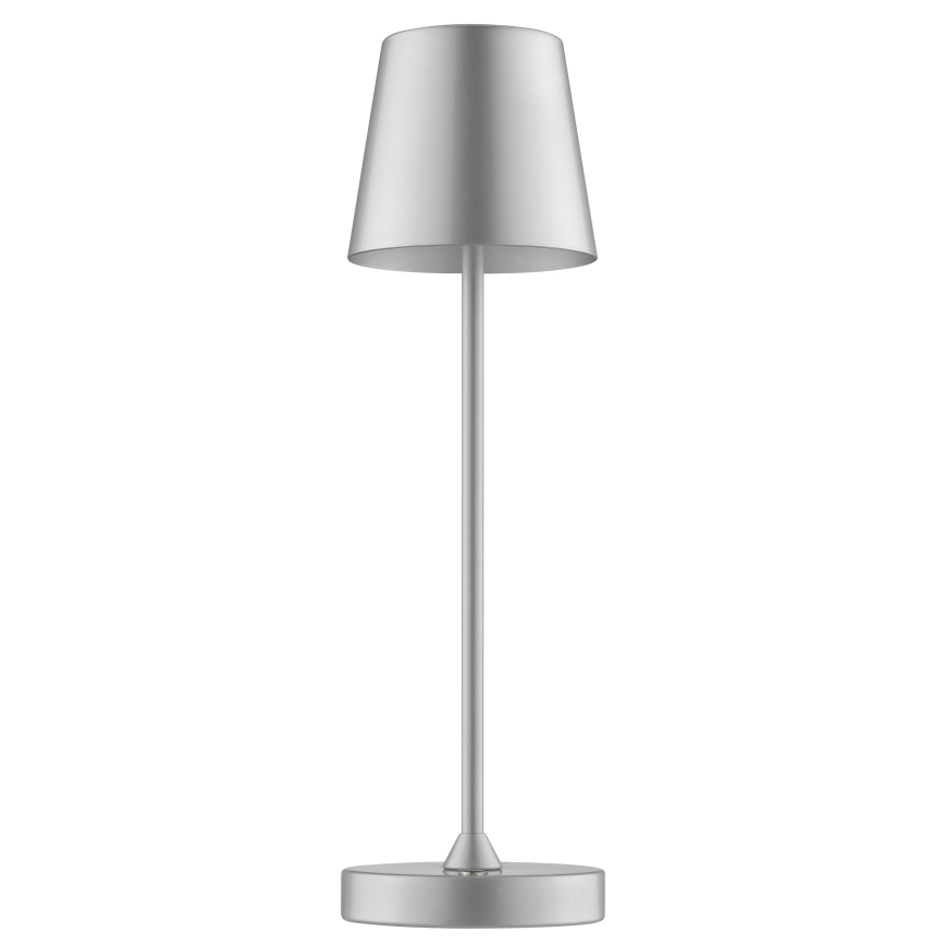Brilliant - LED reguliuojama įkraunama jutiklinė lauko stalinė lempa ELORA LED/2,5W/5V 2700K 2600 mAh IP44 sidabrinė