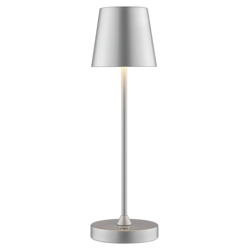 Brilliant - LED reguliuojama įkraunama jutiklinė lauko stalinė lempa ELORA LED/2,5W/5V 2700K 2600 mAh IP44 sidabrinė
