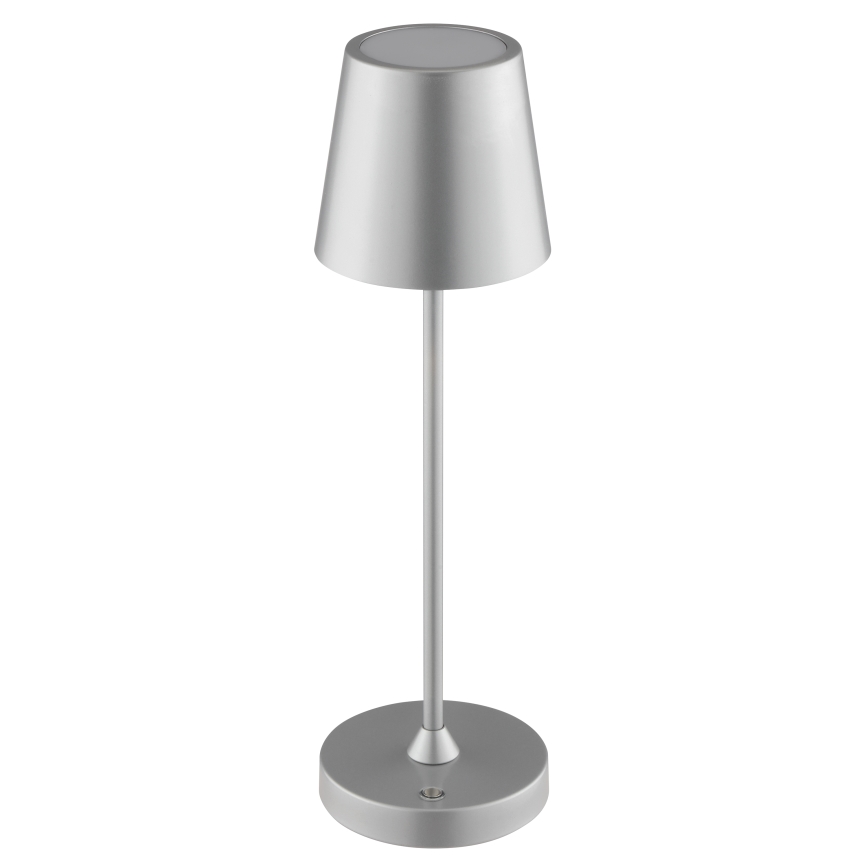 Brilliant - LED reguliuojama įkraunama jutiklinė lauko stalinė lempa ELORA LED/2,5W/5V 2700K 2600 mAh IP44 sidabrinė