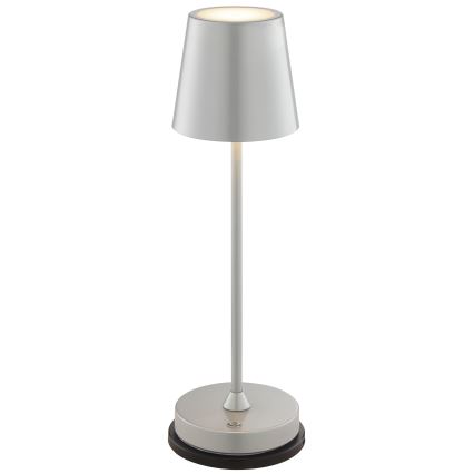 Brilliant - LED reguliuojama įkraunama jutiklinė lauko stalinė lempa ELORA LED/2,5W/5V 2700K 2600 mAh IP44 sidabrinė