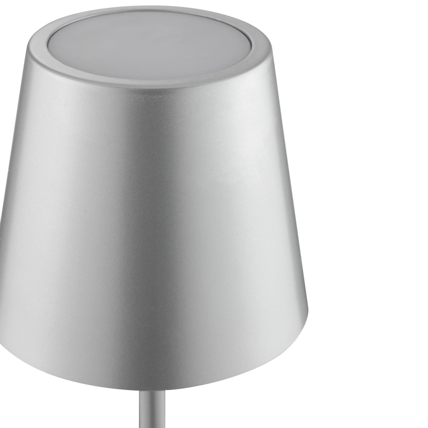 Brilliant - LED reguliuojama įkraunama jutiklinė lauko stalinė lempa ELORA LED/2,5W/5V 2700K 2600 mAh IP44 sidabrinė