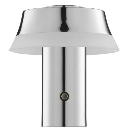 Brilliant - LED reguliuojamo ryškumo įkraunama jutiklinė stalinė lempa KINICH LED/2,5W/5V 2700K 2600 mAh blizgus chromas