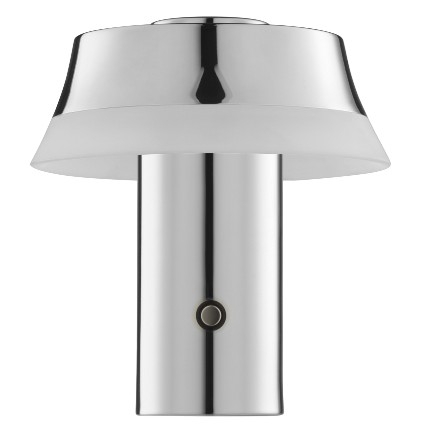 Brilliant - LED reguliuojamo ryškumo įkraunama jutiklinė stalinė lempa KINICH LED/2,5W/5V 2700K 2600 mAh blizgus chromas