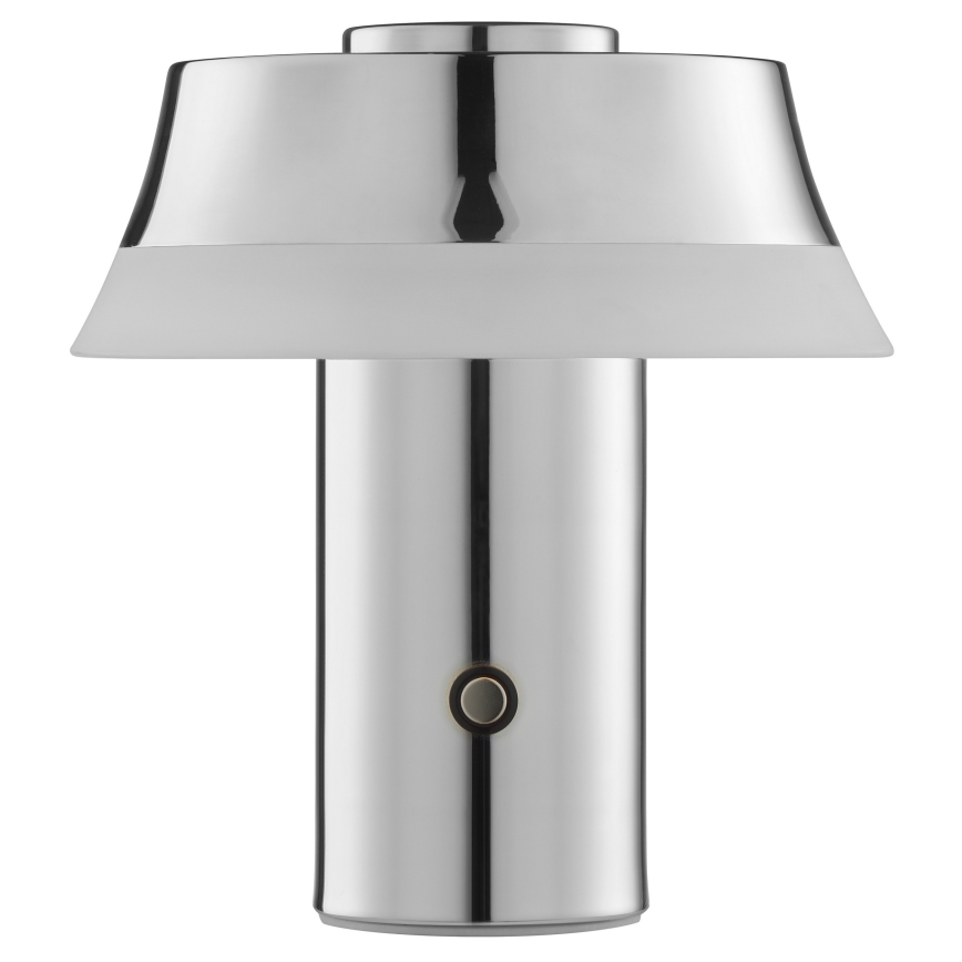 Brilliant - LED reguliuojamo ryškumo įkraunama jutiklinė stalinė lempa KINICH LED/2,5W/5V 2700K 2600 mAh blizgus chromas