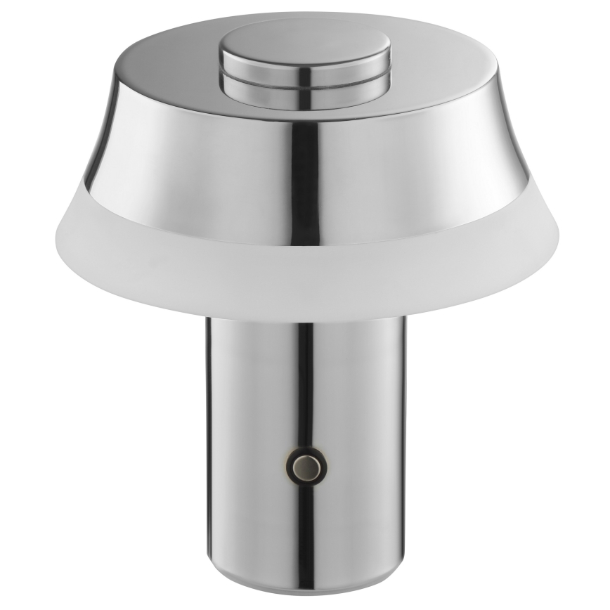 Brilliant - LED reguliuojamo ryškumo įkraunama jutiklinė stalinė lempa KINICH LED/2,5W/5V 2700K 2600 mAh blizgus chromas