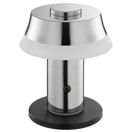 Brilliant - LED reguliuojamo ryškumo įkraunama jutiklinė stalinė lempa KINICH LED/2,5W/5V 2700K 2600 mAh blizgus chromas