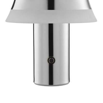 Brilliant - LED reguliuojamo ryškumo įkraunama jutiklinė stalinė lempa KINICH LED/2,5W/5V 2700K 2600 mAh blizgus chromas