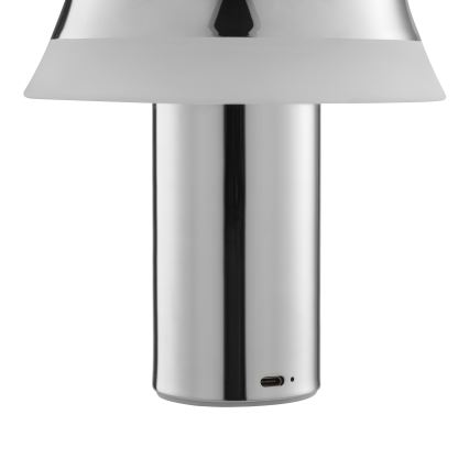 Brilliant - LED reguliuojamo ryškumo įkraunama jutiklinė stalinė lempa KINICH LED/2,5W/5V 2700K 2600 mAh blizgus chromas