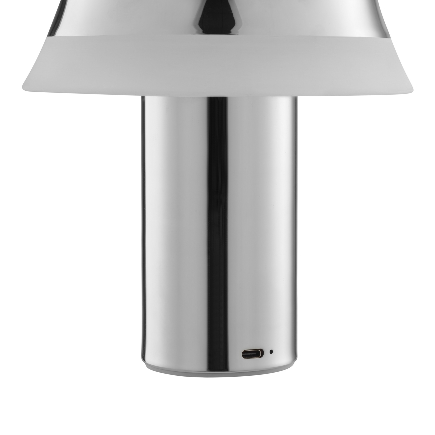 Brilliant - LED reguliuojamo ryškumo įkraunama jutiklinė stalinė lempa KINICH LED/2,5W/5V 2700K 2600 mAh blizgus chromas