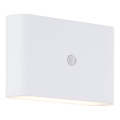 Brilliant - LED lauko įkraunamas sieninis šviestuvas su jutikliu XINO LED/3W/5V 3600 mAh IP44 baltas
