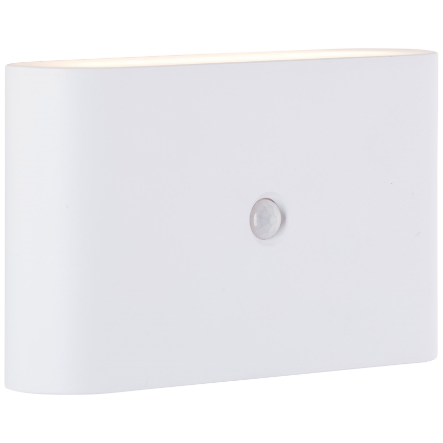Brilliant - LED Lauko įkraunamas Sieninis šviestuvas su jutikliu XINO LED/3W/5V IP44 balta