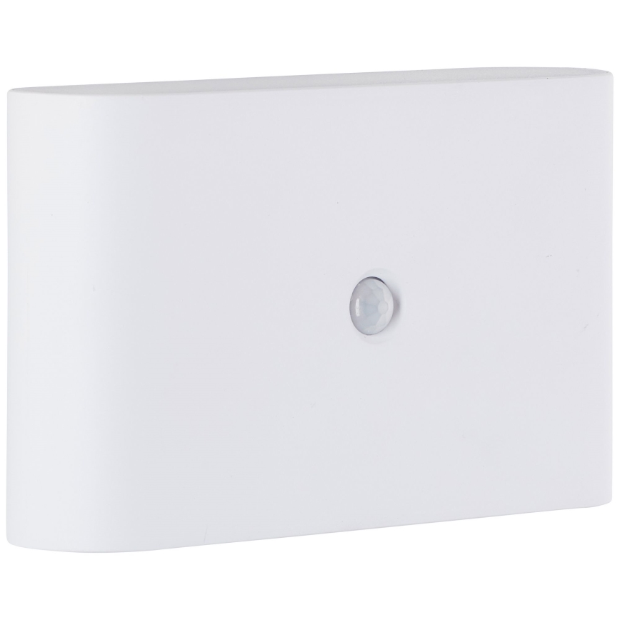 Brilliant - LED Lauko įkraunamas Sieninis šviestuvas su jutikliu XINO LED/3W/5V IP44 balta
