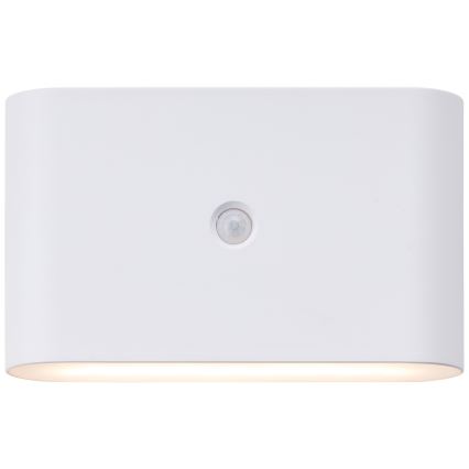 Brilliant - LED Lauko įkraunamas Sieninis šviestuvas su jutikliu XINO LED/3W/5V IP44 balta