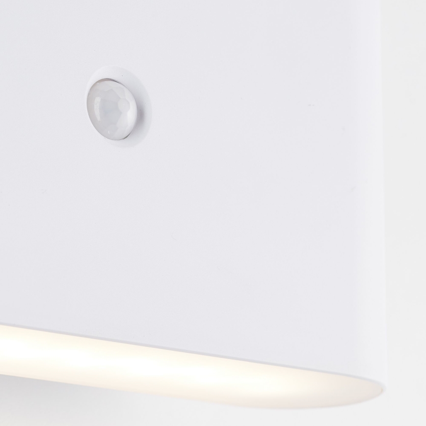 Brilliant - LED Lauko įkraunamas Sieninis šviestuvas su jutikliu XINO LED/3W/5V IP44 balta
