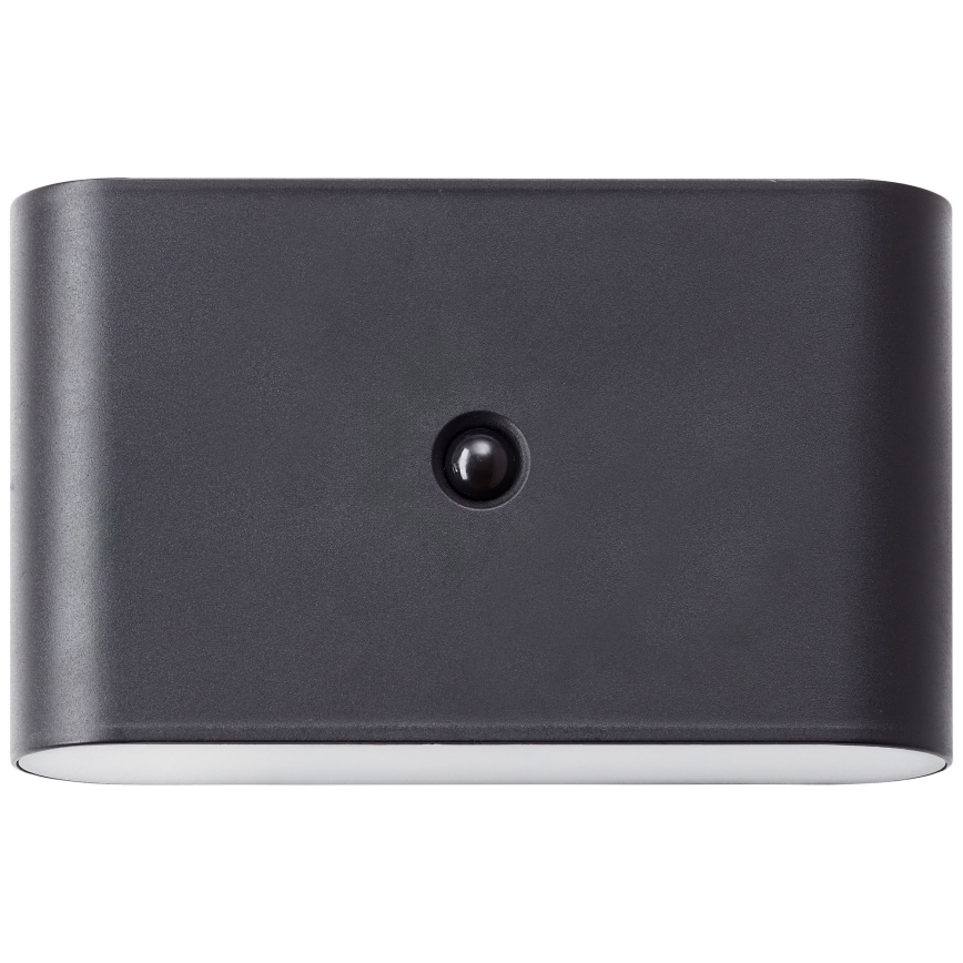 Brilliant - LED Lauko įkraunamas Sieninis šviestuvas su jutikliu XINO LED/3W/5V IP44 juoda
