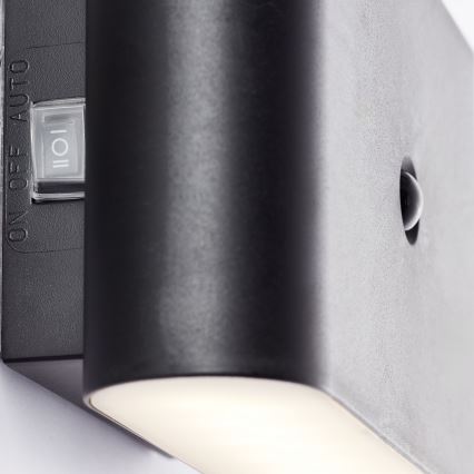 Brilliant - LED Lauko įkraunamas Sieninis šviestuvas su jutikliu XINO LED/3W/5V IP44 juoda