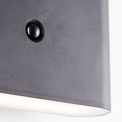 Brilliant - LED Lauko įkraunamas Sieninis šviestuvas su jutikliu XINO LED/3W/5V IP44 juoda